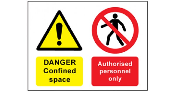 General Construction Safety Signs : Danger confined space,